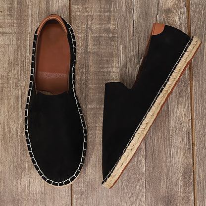 Men's Espadrilles – Casual Slip-on Shoes with Braided Sole – Lightweight Summer Shoes