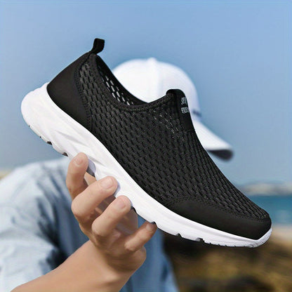 Men's Slip-on Sneakers – Breathable Mesh & Lightweight Comfort – Casual & Sporty