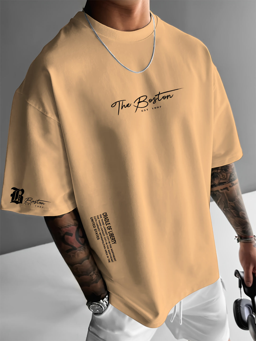 Heren T-Shirt – Streetwear Print & Losse Pasvorm – Casual Zomer Shirt
