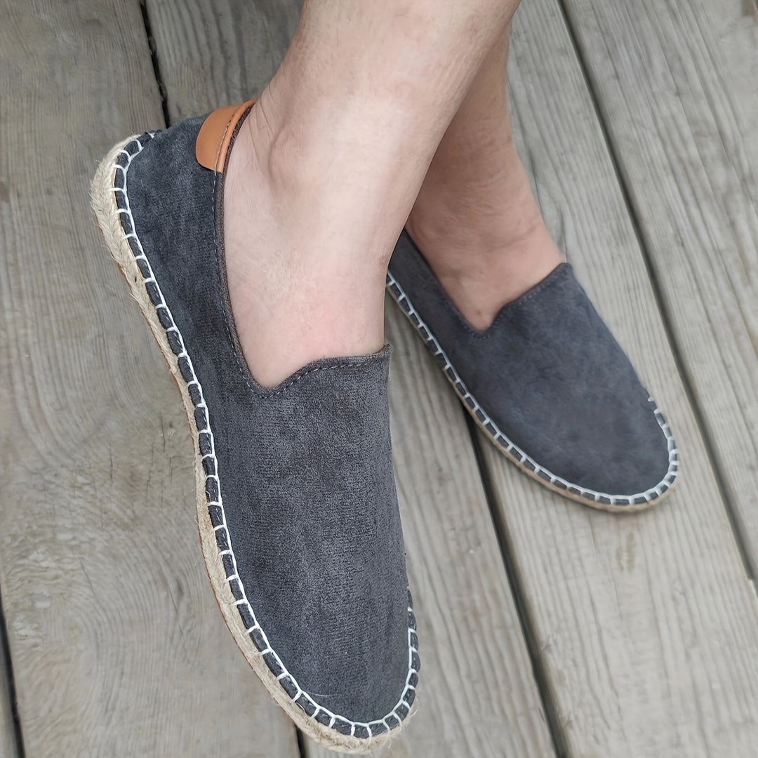 Men's Espadrilles – Casual Slip-on Shoes with Braided Sole – Lightweight Summer Shoes