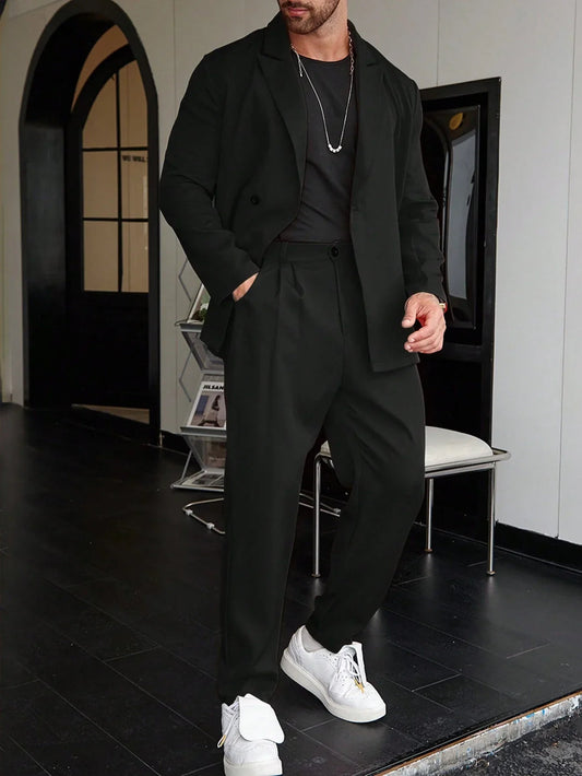 Vincenzo – Heren Slim Fit Pak 2-Delig met Blazer en Pantalon