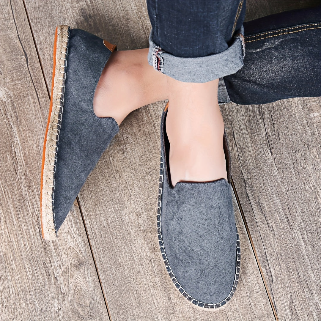 Men's Espadrilles – Casual Slip-on Shoes with Braided Sole – Lightweight Summer Shoes