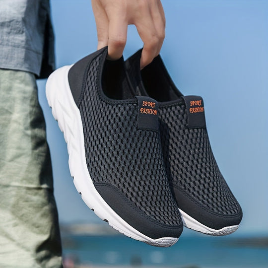 Men's Slip-on Sneakers – Breathable Mesh & Lightweight Comfort – Casual & Sporty