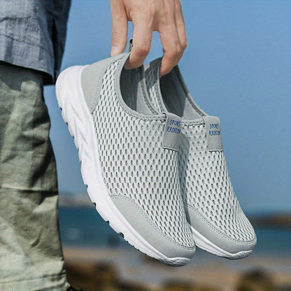 Men's Slip-on Sneakers – Breathable Mesh & Lightweight Comfort – Casual & Sporty