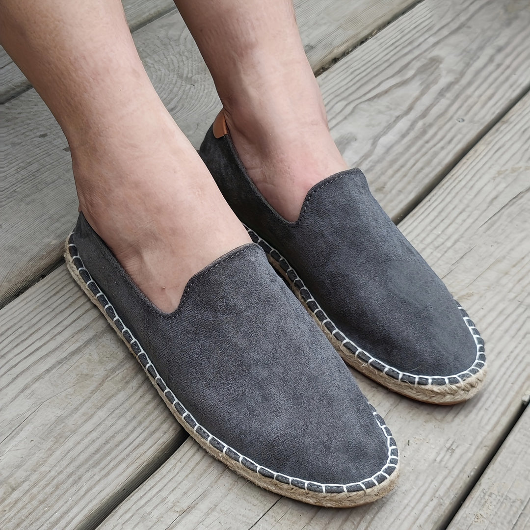 Men's Espadrilles – Casual Slip-on Shoes with Braided Sole – Lightweight Summer Shoes