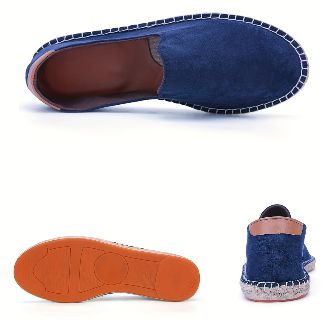 Men's Espadrilles – Casual Slip-on Shoes with Braided Sole – Lightweight Summer Shoes