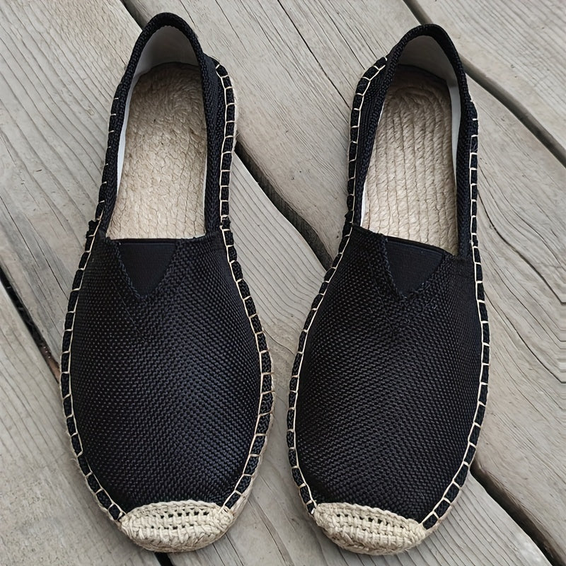 Dames Espadrille Instappers | Ademend Canvas & Comfort Fit-Schoenen – Dames – Instappers – Espadrilles-Myna Mode-Zwart-US 6 - UK 5-Myna Mode