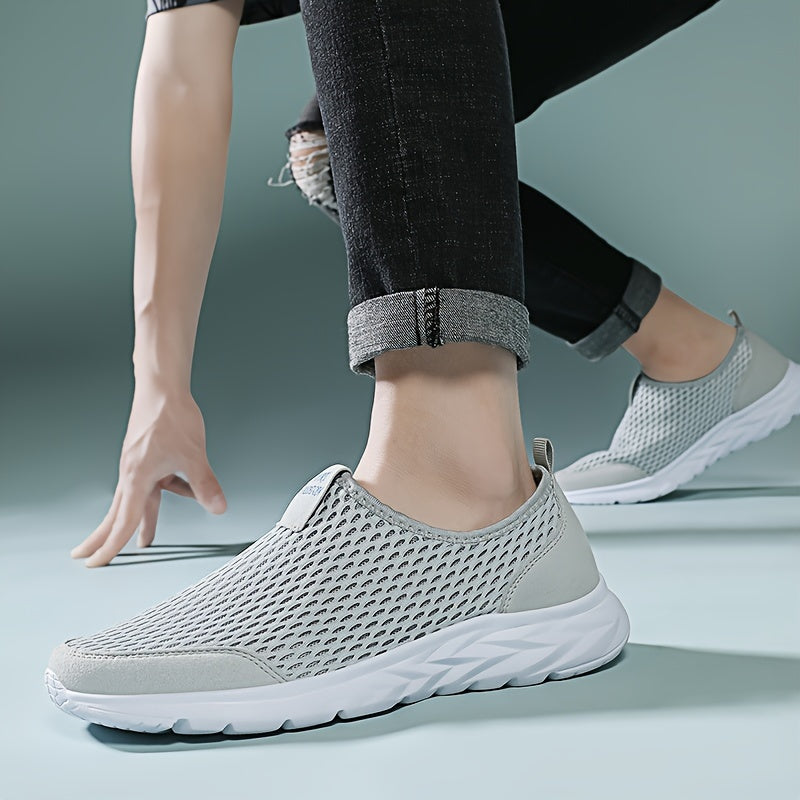 Men's Slip-on Sneakers – Breathable Mesh & Lightweight Comfort – Casual & Sporty