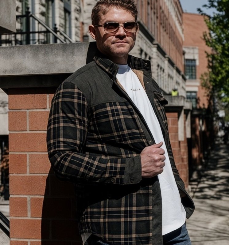 Herenjas met fleecevoering en ruitpatroon – Outdoorstijl