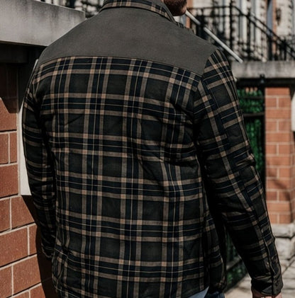 Herenjas met fleecevoering en ruitpatroon – Outdoorstijl