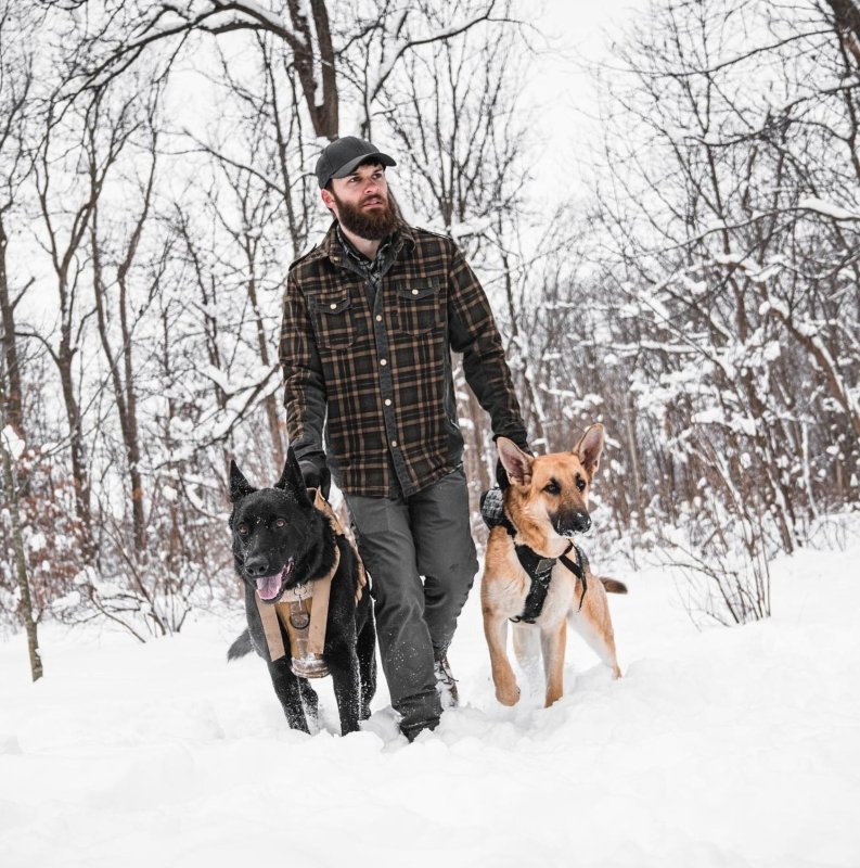 Heren Winterjas met Geruit Patroon en Fleecevoering