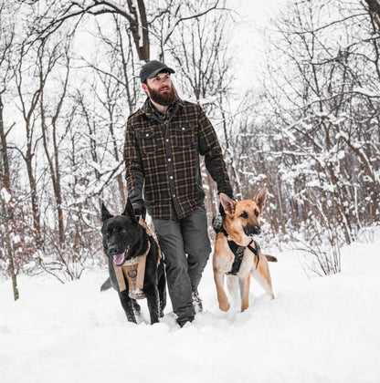 Heren Winterjas met Geruit Patroon en Fleecevoering