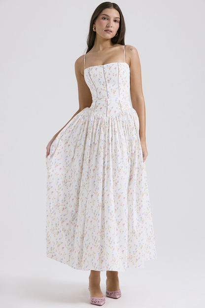 Gabriella | Elegante Corset Midi Jurk voor Bruiloftsgasten