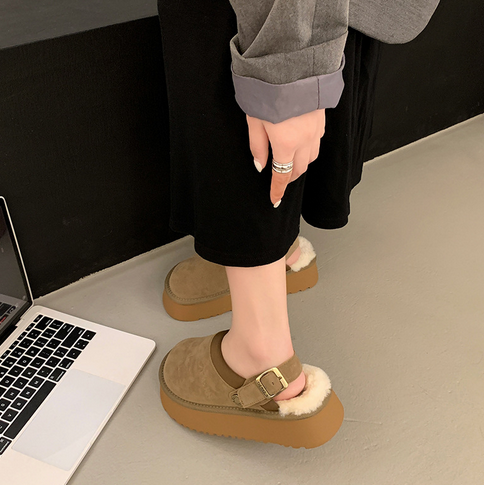 Dames Suède Pantoffels met Warme Voering – Comfortabel & Stijlvol voor de Winter