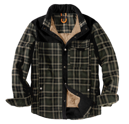 Heren Lumberjack Jas – Warm, Weerbestendig, Outdoorstijl in Rood, Groen of Blauw