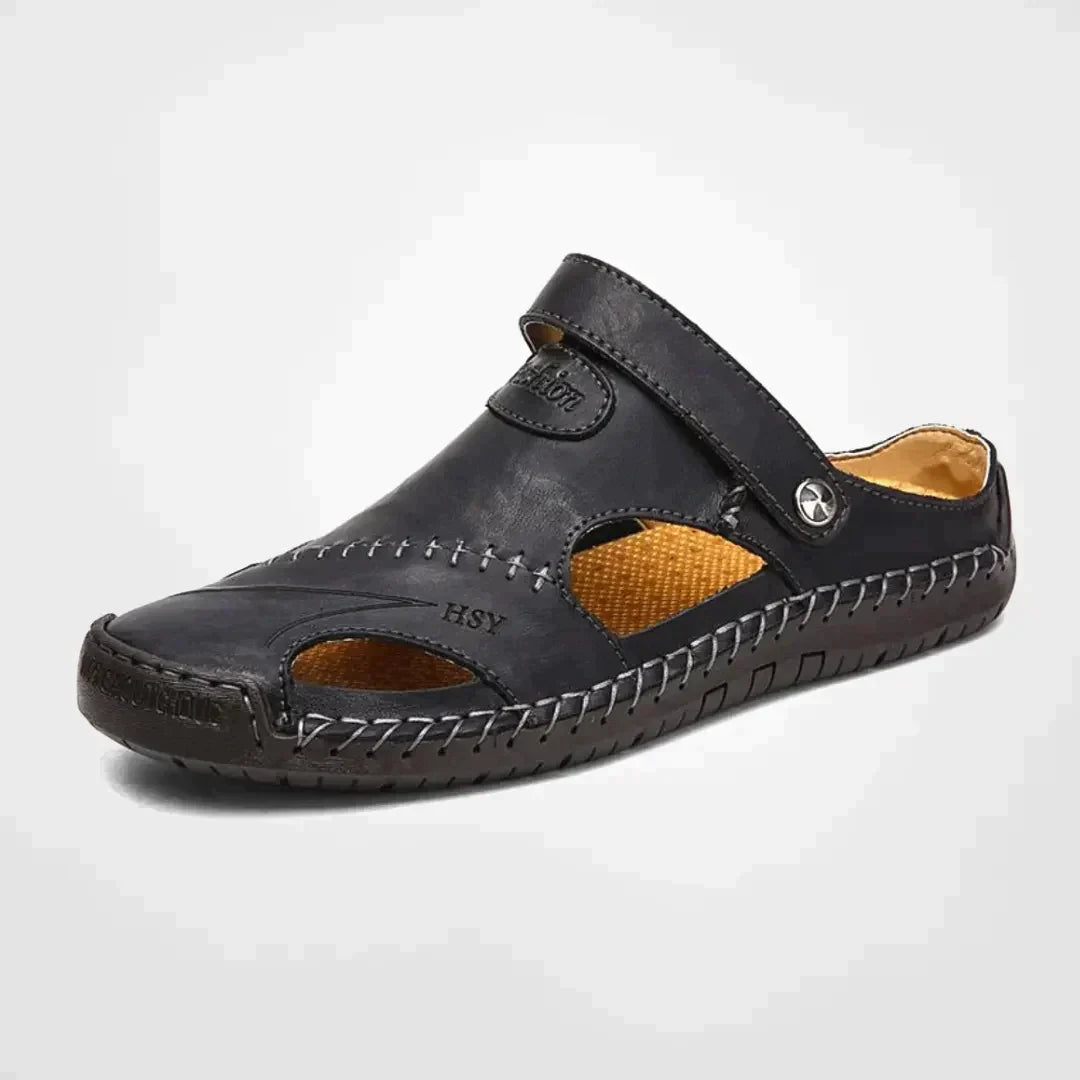 Heren Leren Instappers Sandalen – Ademend Comfort Schoenen voor Zomer en Dagelijks Gebruik