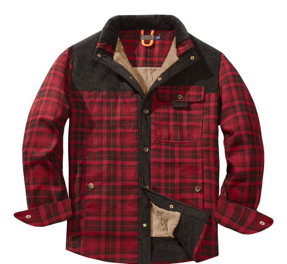 Men's Lumberjack Jacket – Warm, Weather-resistant, Outdoor Style in Rood, Groen or Blauw