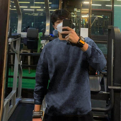 Heren Gebreide Trui met Ronde Hals – Casual American Style