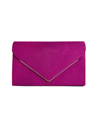 Fluwelen Envelope Clutch – Suède Look voor Avondelijke Elegantie