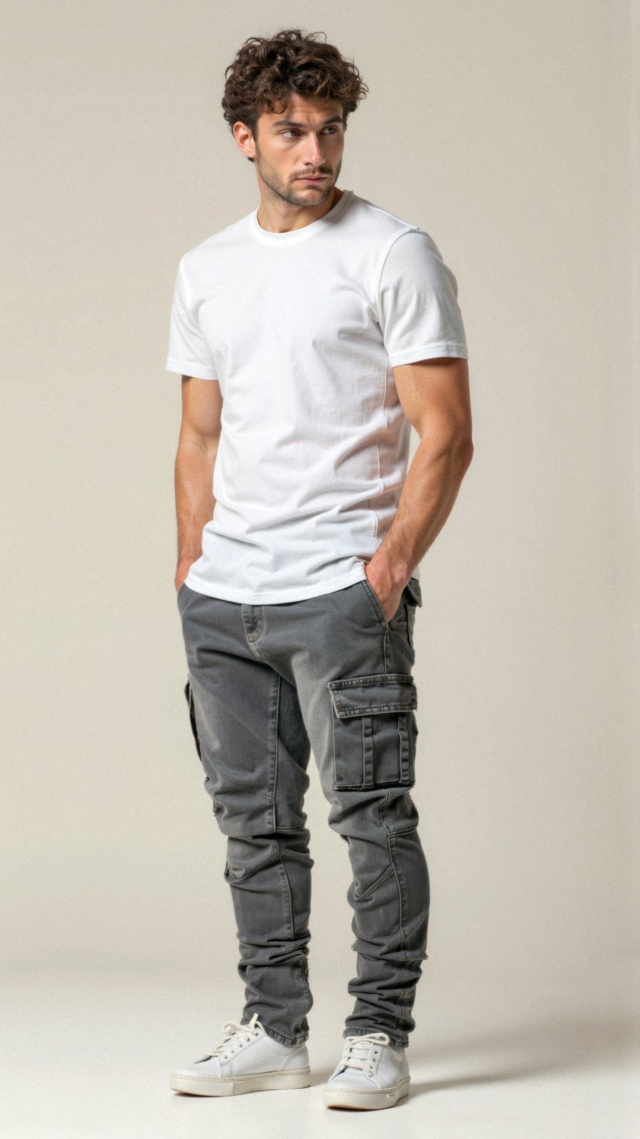 Men's Cargo Jeans | Slim Fit & Functional Pockets
