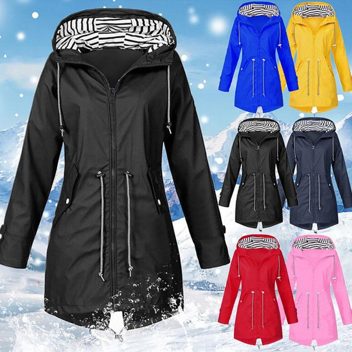 Waterdichte Regenjas met Capuchon voor Dames – Stijlvol & Outdoorproof