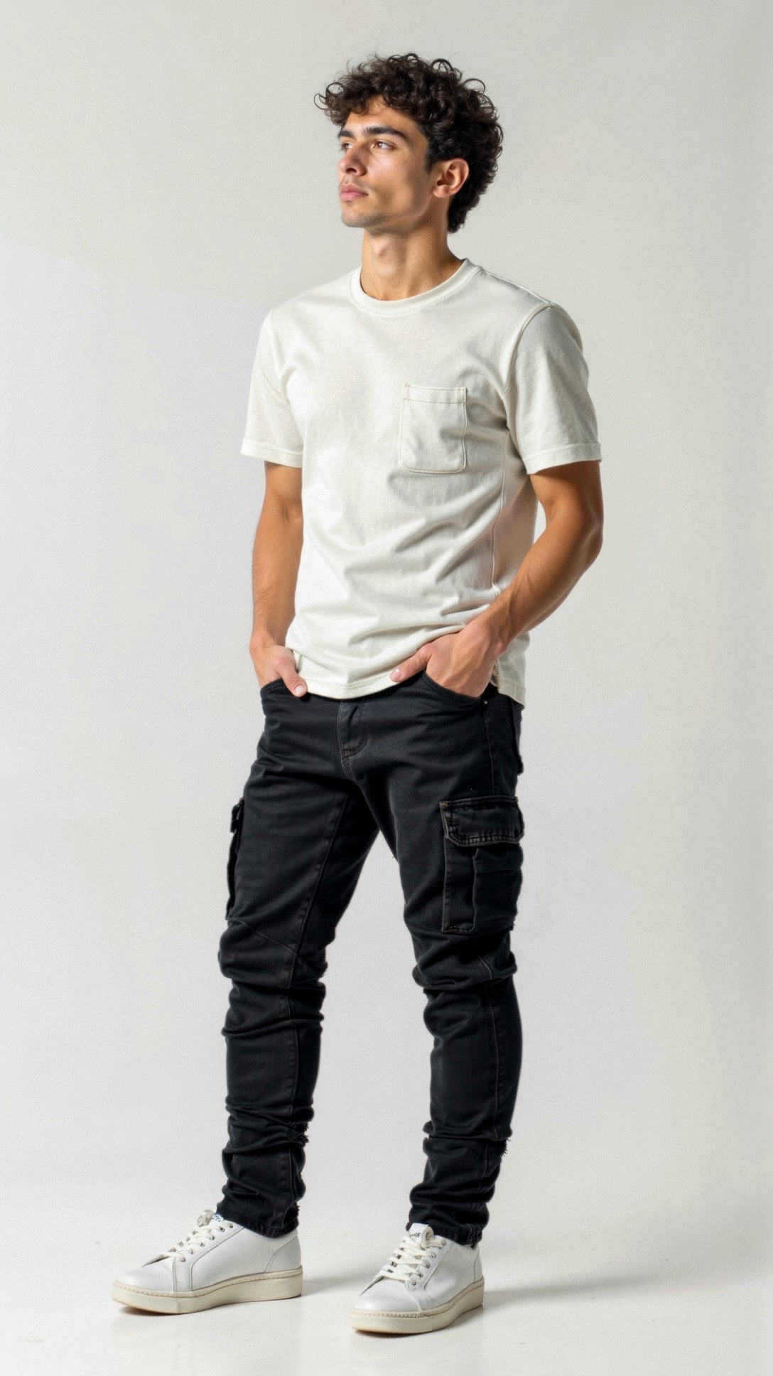 Casper – Heren Stretch Cargo Jeans met Slim Fit en Meerdere Zakken