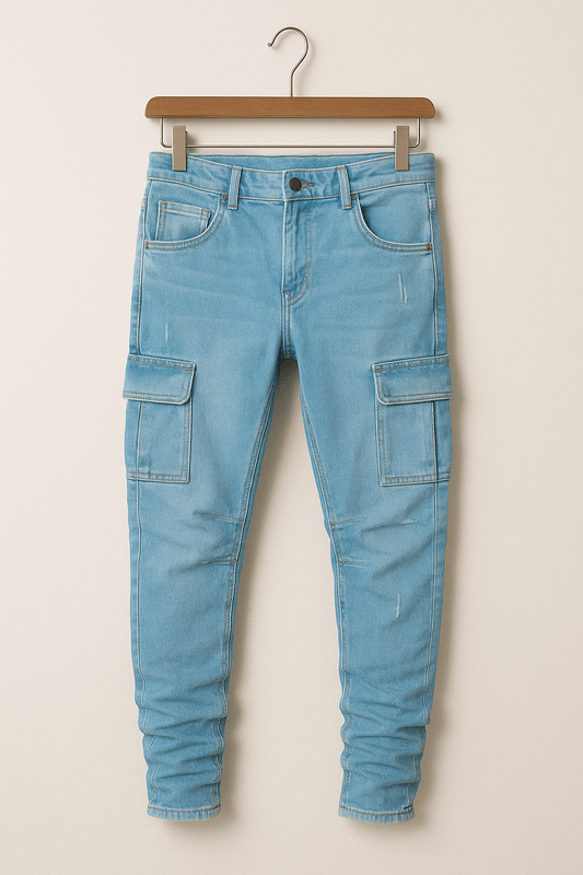 Casper – Heren Stretch Cargo Jeans met Slim Fit en Meerdere Zakken