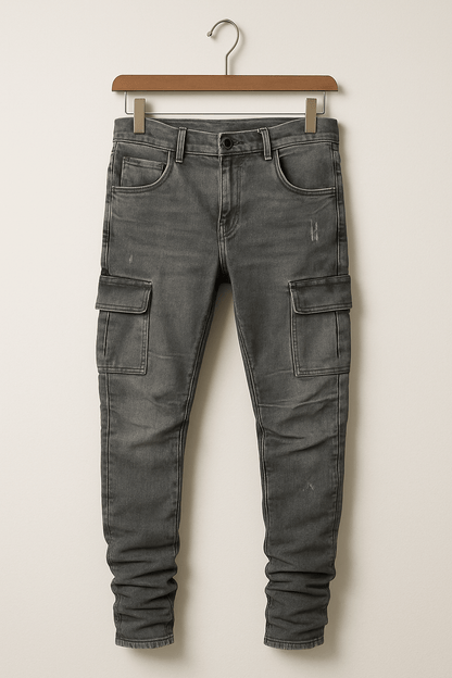 Casper – Heren Stretch Cargo Jeans met Slim Fit en Meerdere Zakken