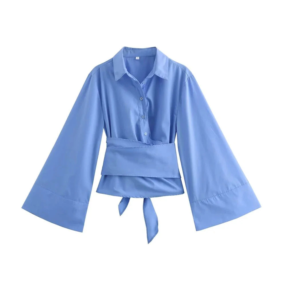 Charissa – Kimono Blouse met Brede Strikceintuur