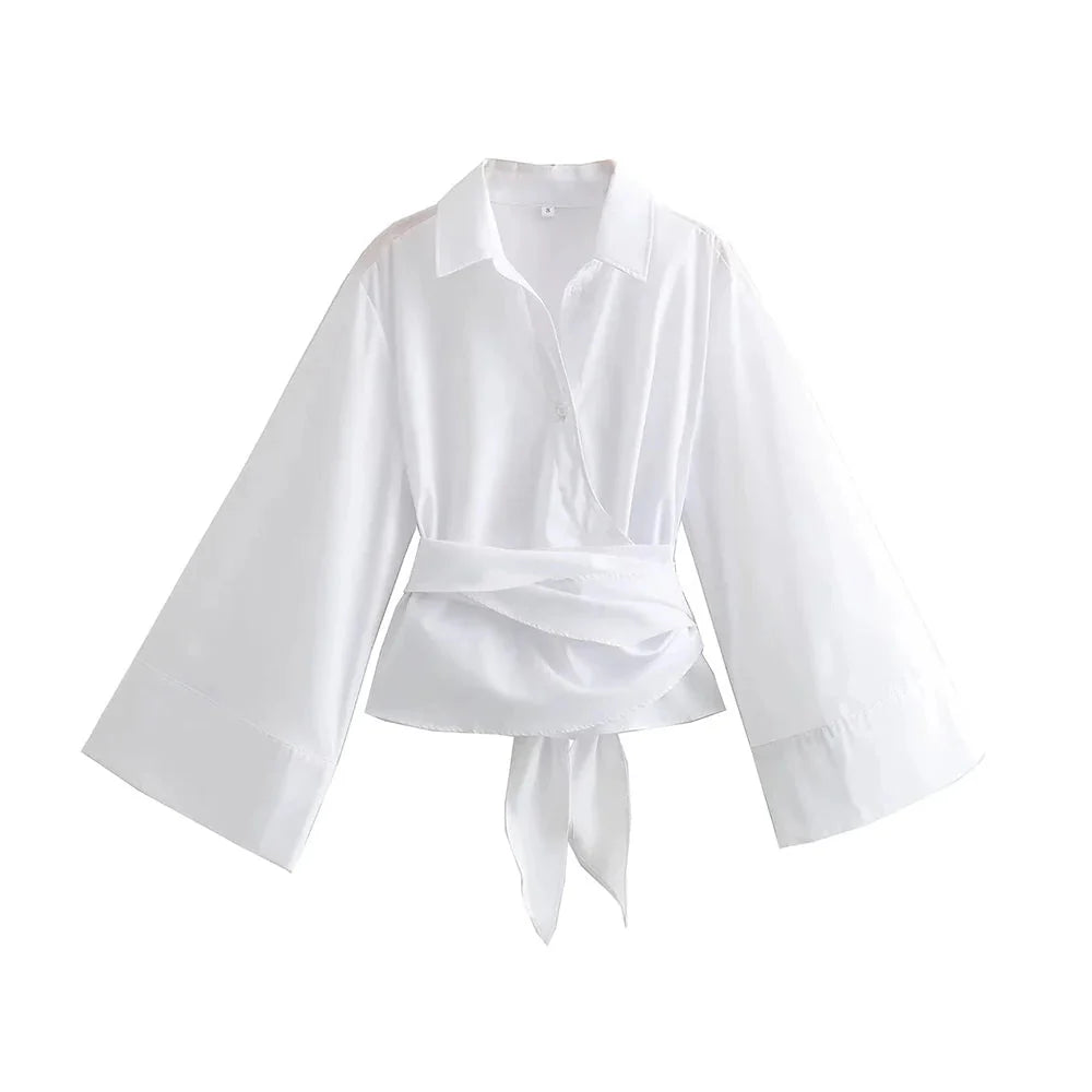 Charissa – Kimono Blouse met Brede Strikceintuur