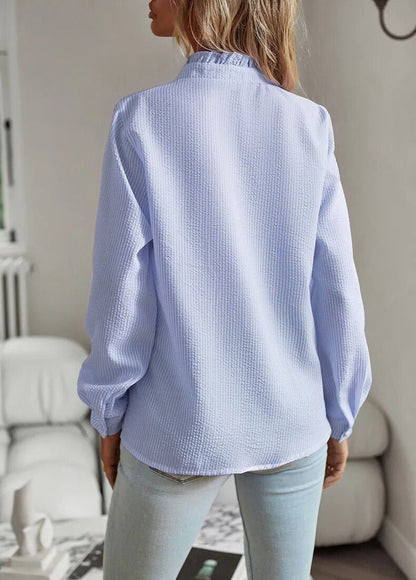 Johanne – Dames Blouse met Lange Mouwen en Ruches