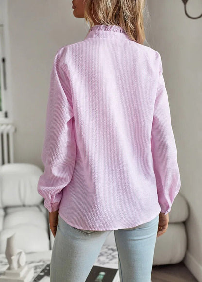 Johanne – Dames Blouse met Lange Mouwen en Ruches