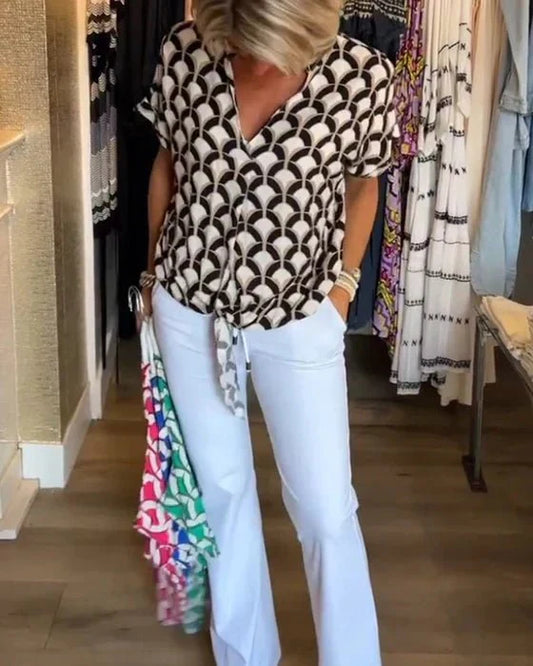 Miley – Dames Blouse met Print en Luchtige Pasvorm