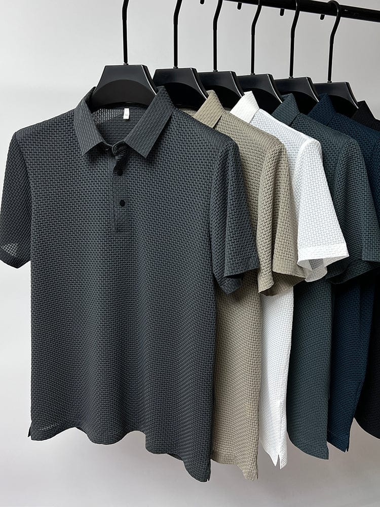 Morten – Heren Polo met Structuur en Comfortabele Pasvorm