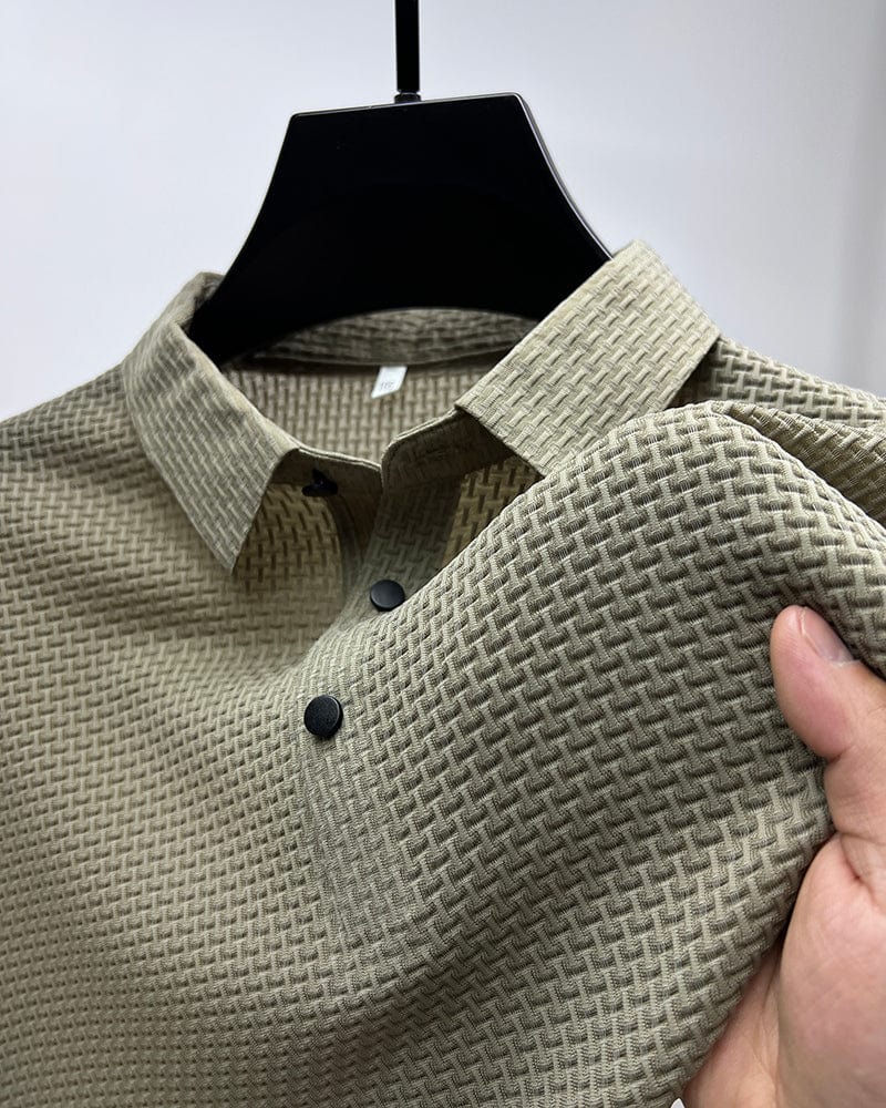 Morten – Heren Polo met Structuur en Comfortabele Pasvorm