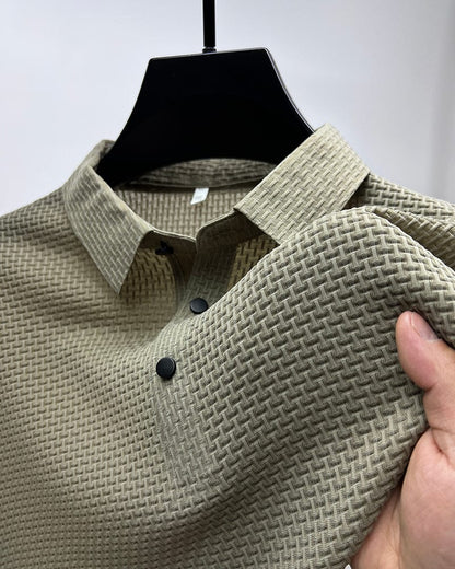 Morten – Heren Polo met Structuur en Comfortabele Pasvorm