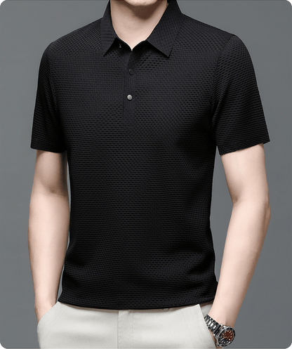 Morten – Heren Polo met Structuur en Comfortabele Pasvorm