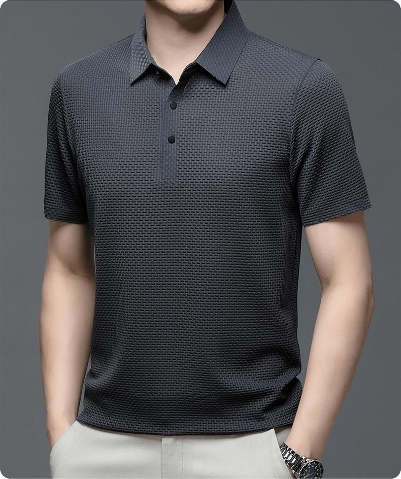 Morten – Heren Polo met Structuur en Comfortabele Pasvorm