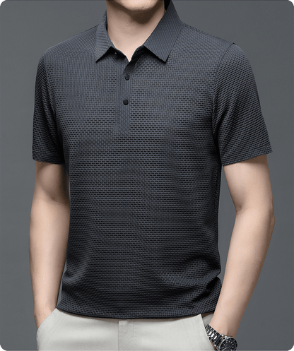 Morten – Heren Polo met Structuur en Comfortabele Pasvorm