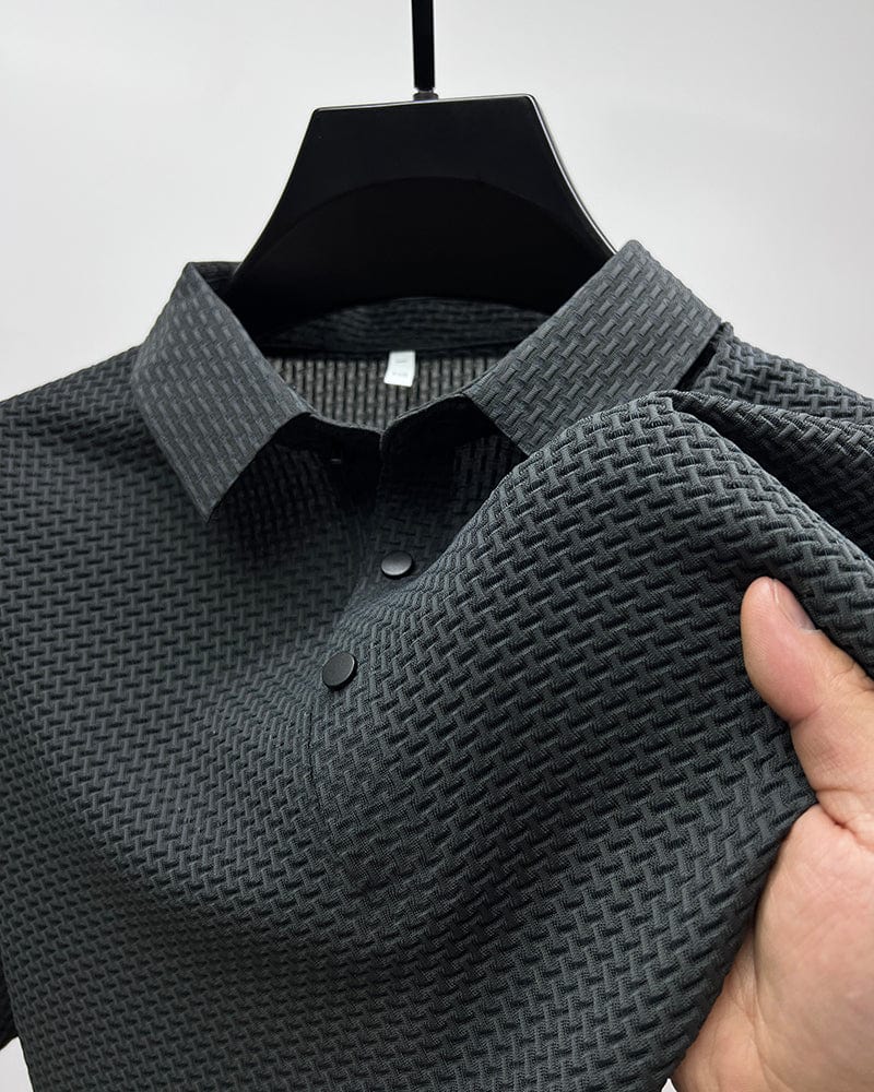 Morten – Heren Polo met Structuur en Comfortabele Pasvorm