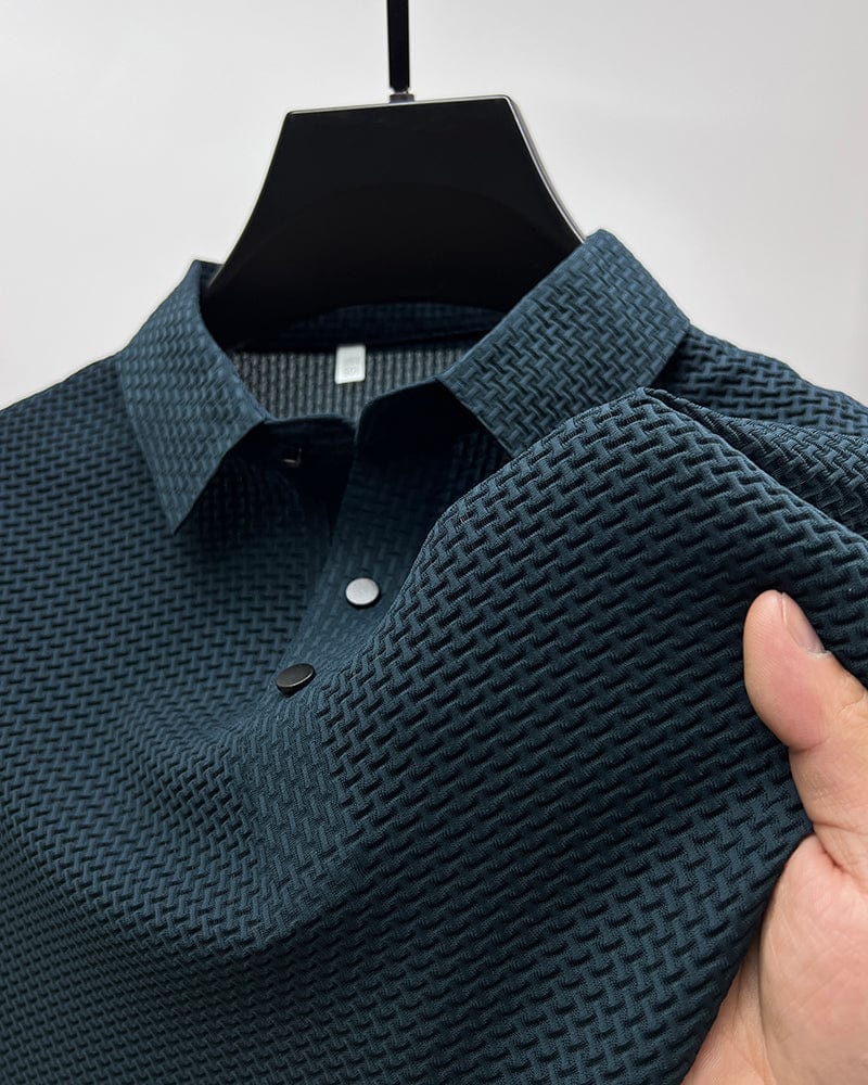 Morten – Heren Polo met Structuur en Comfortabele Pasvorm