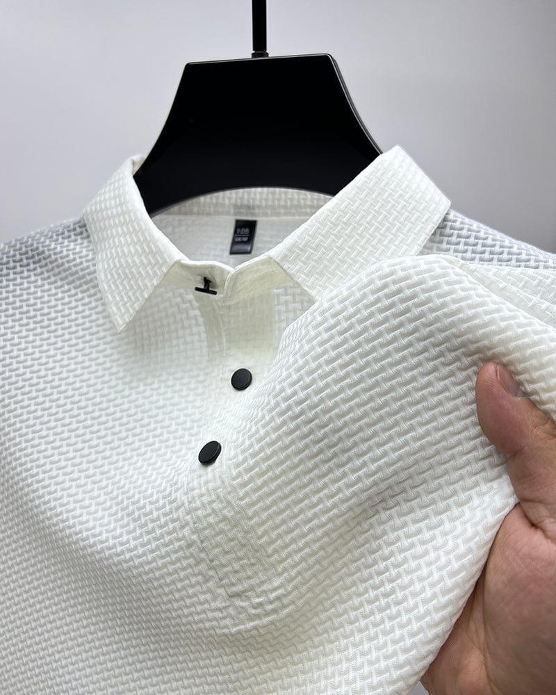 Morten – Heren Polo met Structuur en Comfortabele Pasvorm