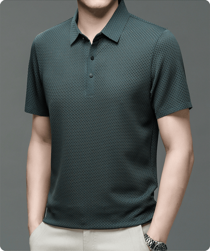 Morten – Heren Polo met Structuur en Comfortabele Pasvorm