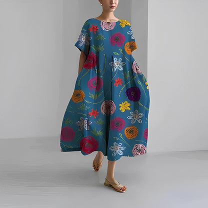 Women's Oversized Maxi Dress | Artistic Design & Airy Fit