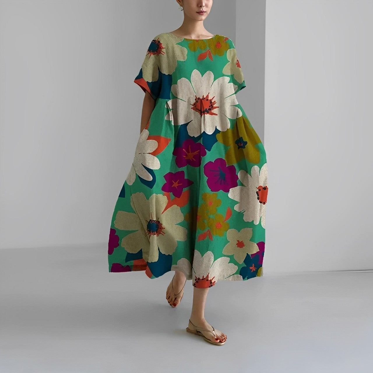Women's Oversized Maxi Dress | Artistic Design & Airy Fit
