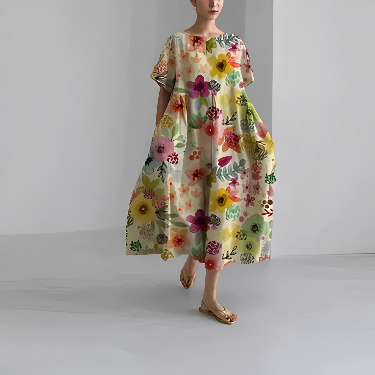 Women's Oversized Maxi Dress | Artistic Design & Airy Fit