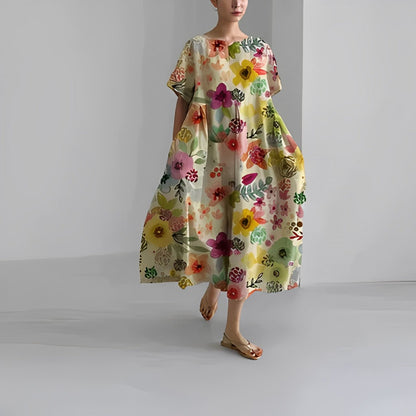 Women's Oversized Maxi Dress | Artistic Design & Airy Fit