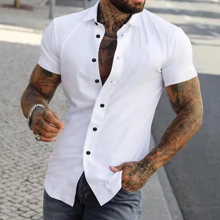 Heren Slim Fit Overhemd | Stretch & Casual Chic