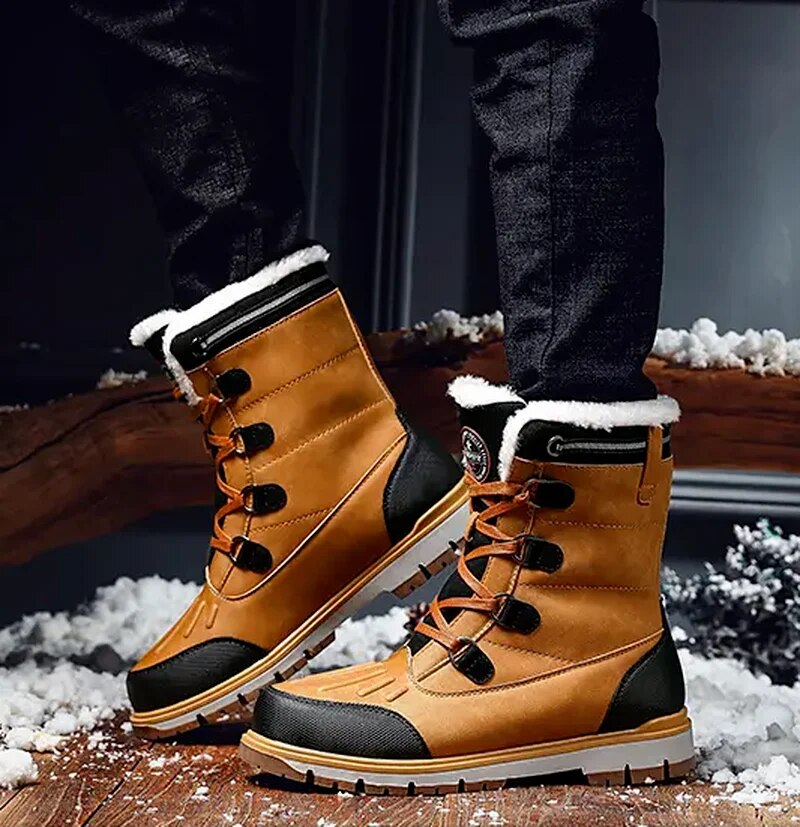 Men's Winter Boots – Warm Lined Snow Shoes with Non-Slip Sole
