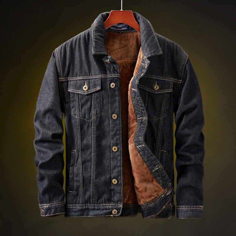Heren Denim Jas met Sherpa Voering - Warm en Stoer